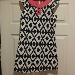 KC Parker dress Size 12- navy, white, pink